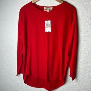 Michael Kors Bright Ruby Basic Long Sleeve top